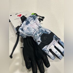 Obermeyer Women's Small Regulator Gloves Treeline Blue Black Ski Snowboard NWT